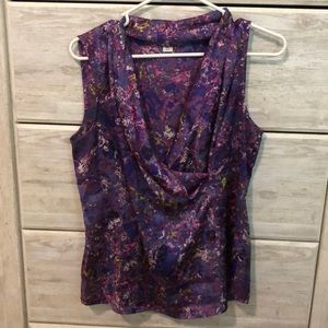 Purple sleeveless blouse